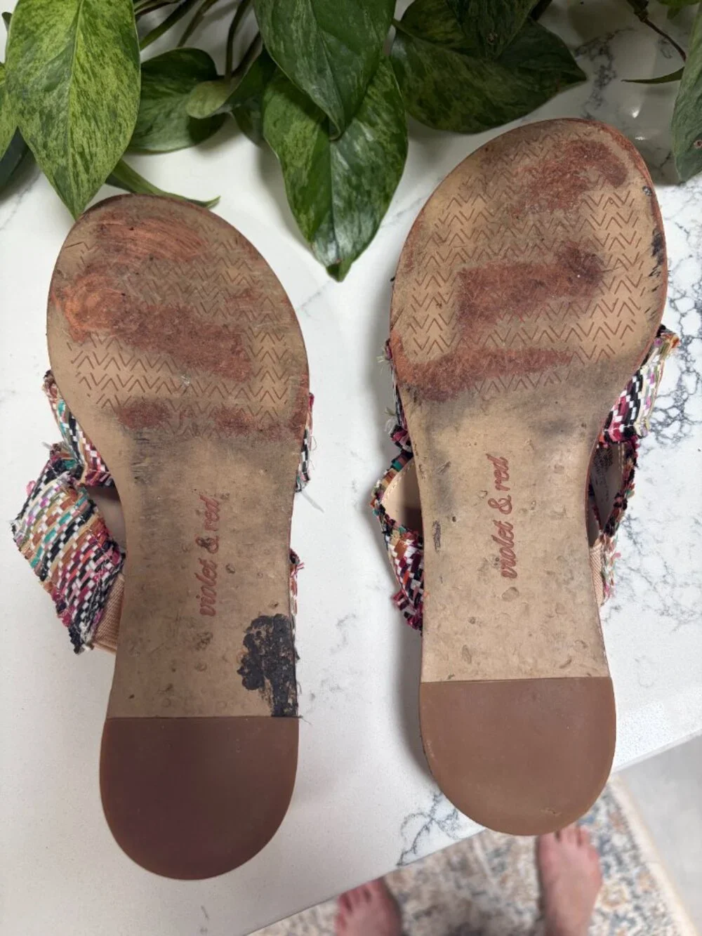 Violet & Red Sandals